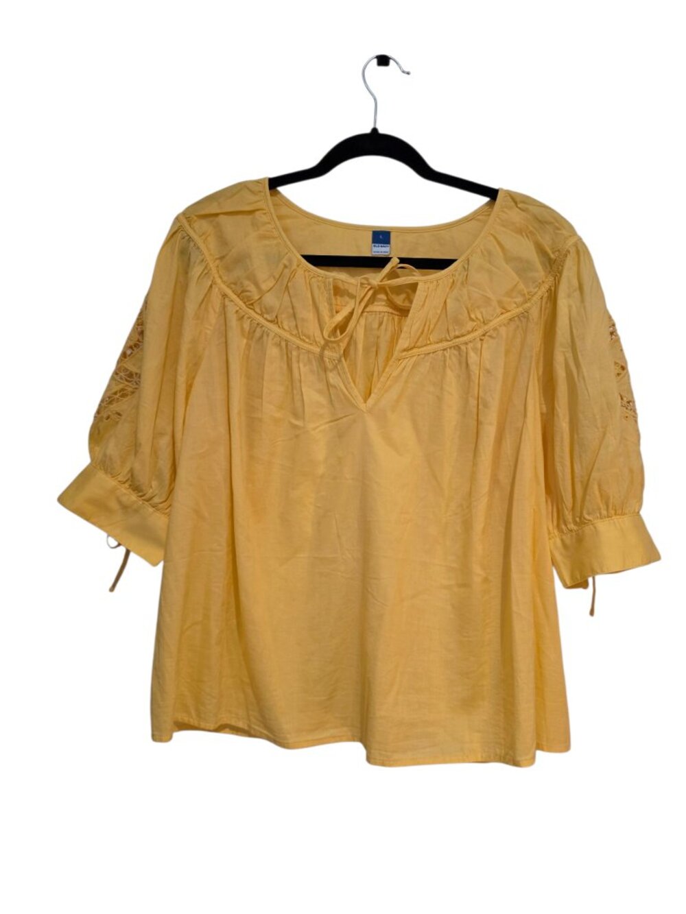 New With Tags Super Cute Old Navy Sunshine Yellow Top Blouse Size L